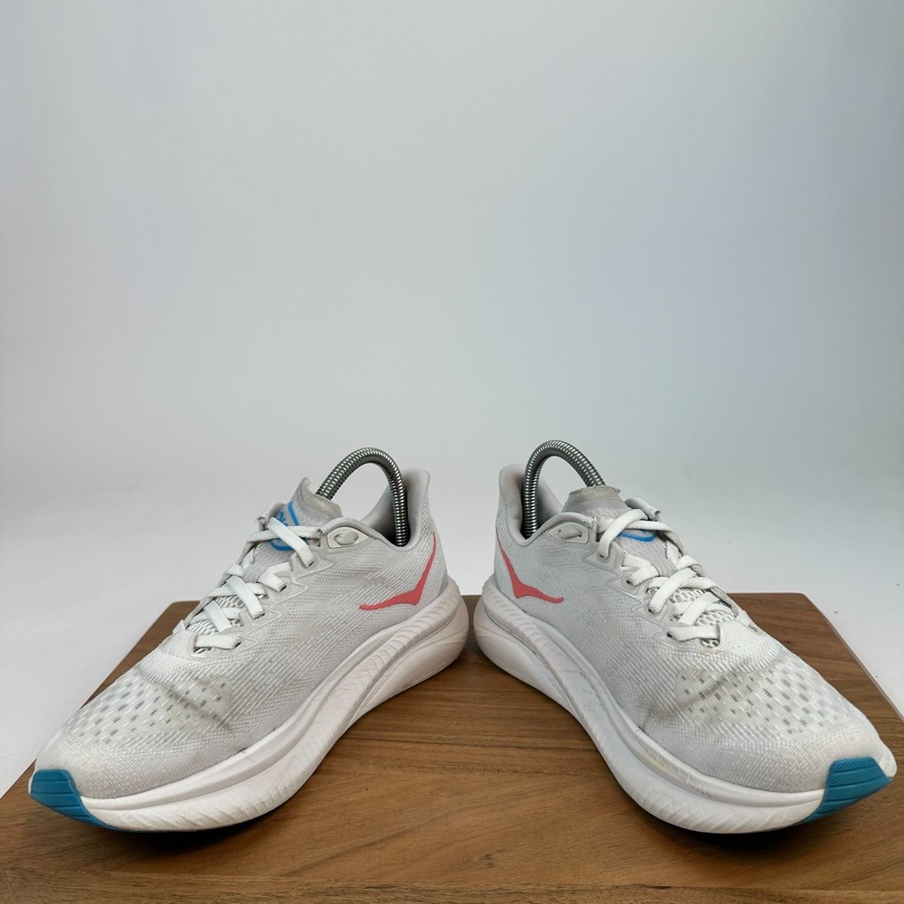 Hoka One One Womens Mach 6 Running Shoes Size‎ 7.5 B White Sneakers Shoes GUC - Picture 5 of 8